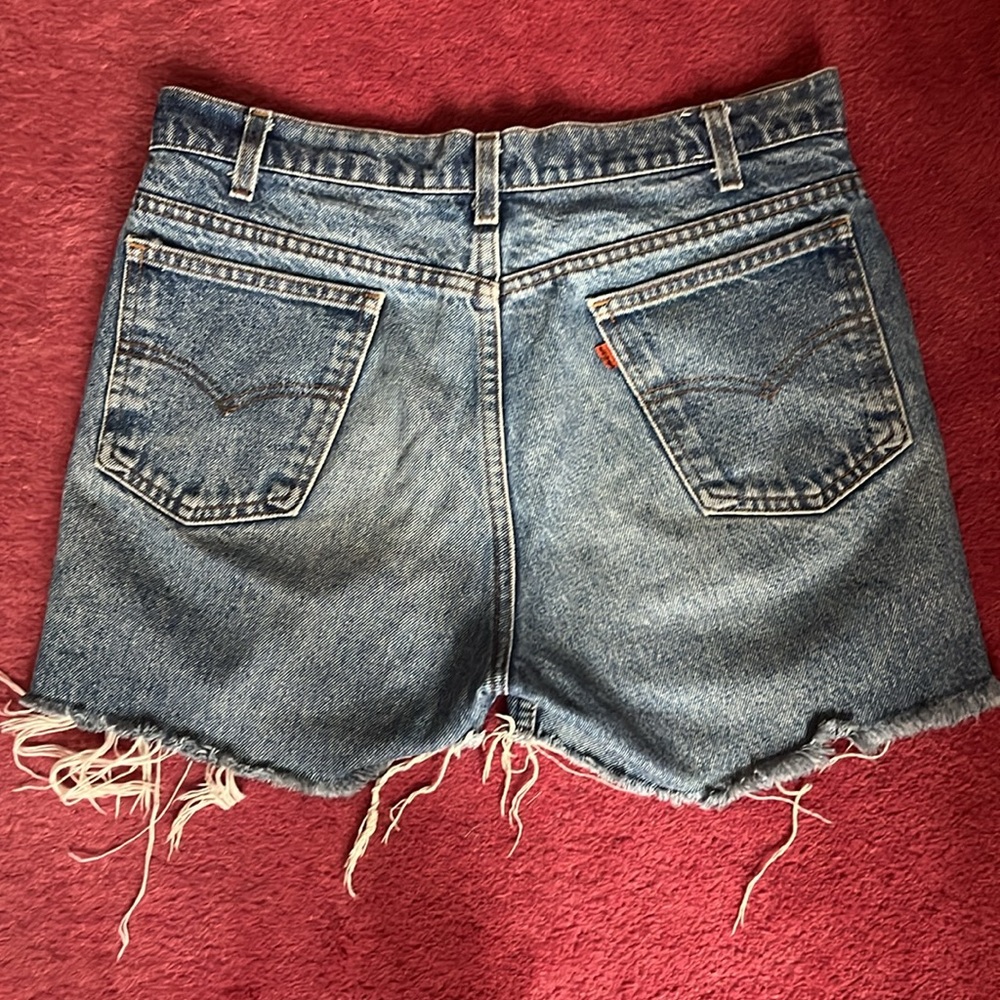 Vintage Levi's 517 Orange Tab Cutoff Blue Jeans 1988 Size 32